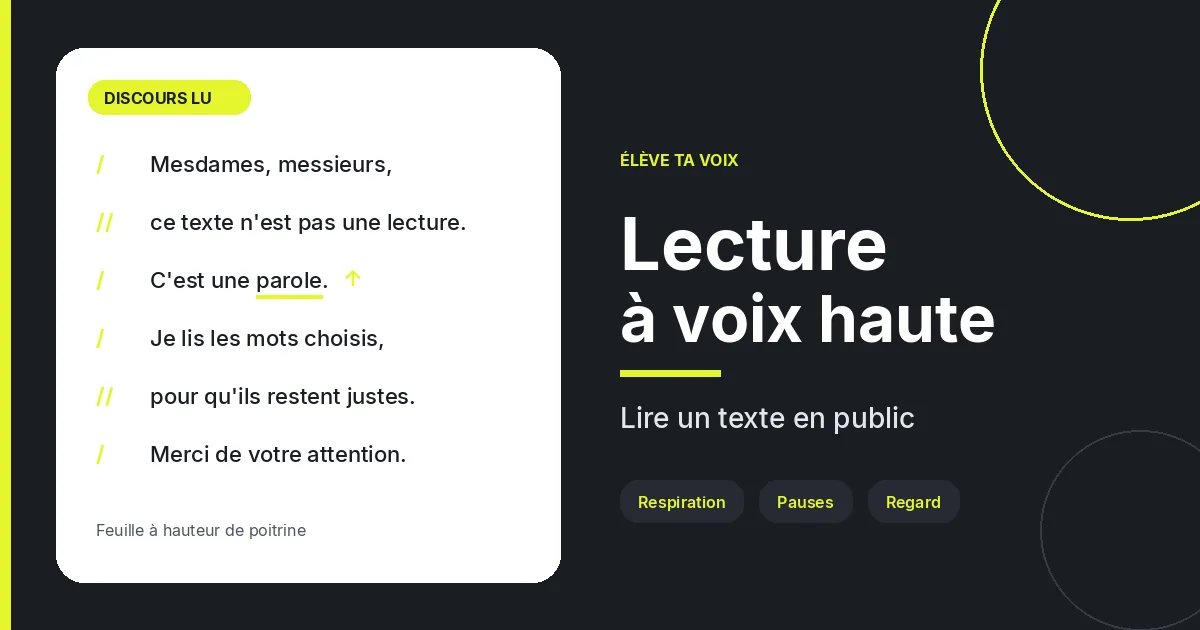 Lecture à voix haute : techniques pour lire un texte en public