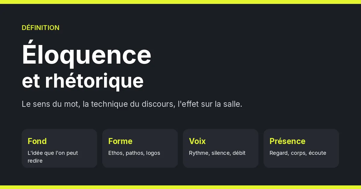 Éloquence et rhétorique : définition, ethos, pathos, logos et figures de style
